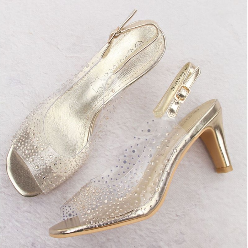 Sandálias de salto alto Potocki W WS43317 WOL284B dourado 2