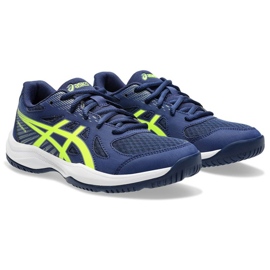 Asics Upcourt 6 Gs 1074A045 400 tênis de voleibol azul 2