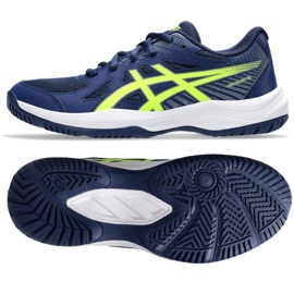 Asics Upcourt 6 Gs 1074A045 400 tênis de voleibol azul 3