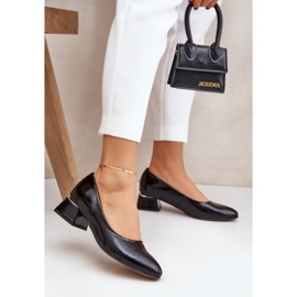 Lewski Shoes Bombas de couro Lewski 3118 com preto brilhante 2