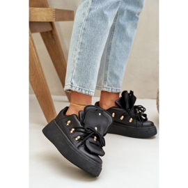 Tênis feminino plataforma preto 2