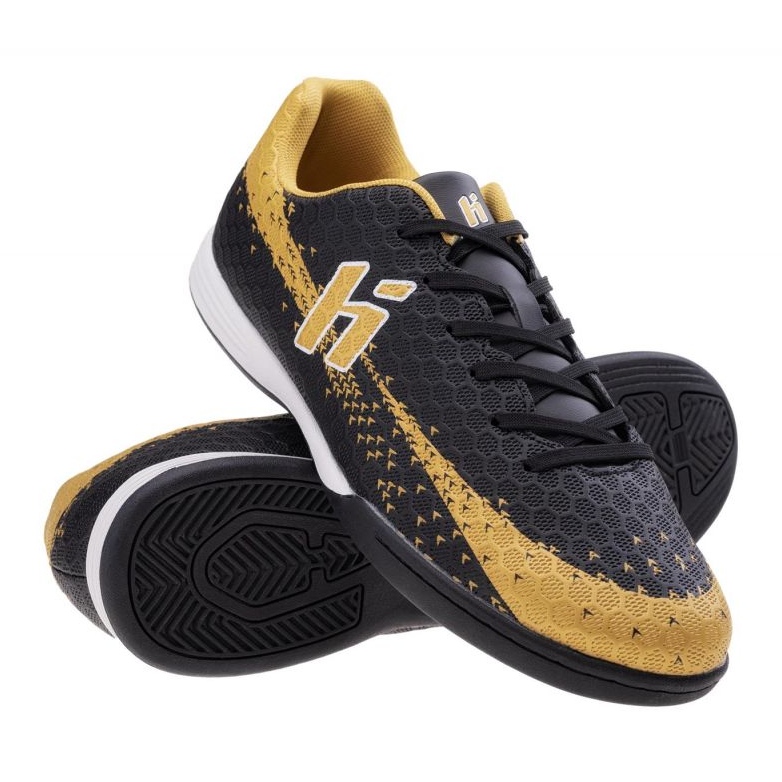 Huari Recoleti IC M000165744 Sapatos de futebol preto e amarelo 1