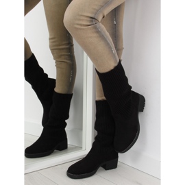 Botins pretos com parte superior em malha 1 Botins pretos com parte superior em malha 1