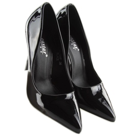 Salto alto feminino lacado preto LL-89P Preto 1