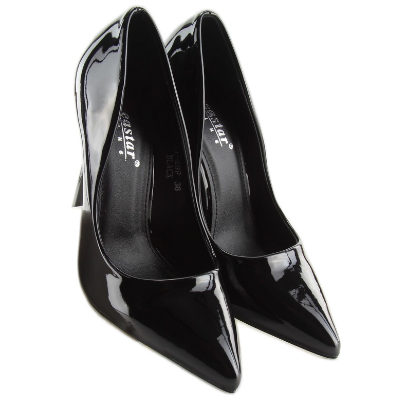 Salto alto feminino lacado preto LL-89P Preto 1