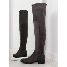 Botas mosqueteiras cinzentas H182 castanho cinza multicolorido 1 Botas mosqueteiras cinzentas H182 castanho cinza multicolorido 1