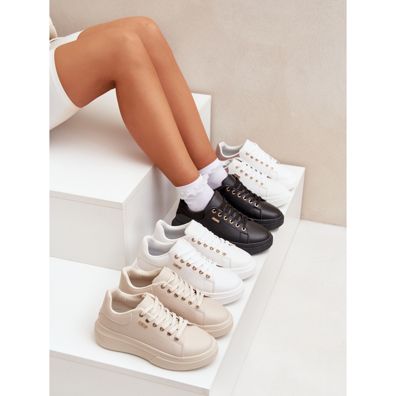 Tênis femininos na plataforma de couro ecológico preto 2