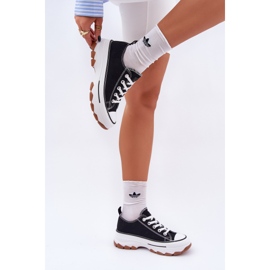 News Tênis femininos baixos na plataforma preta preto 2