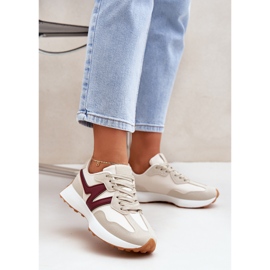 Tênis de tênis bege-bordes sapatos esportivos 2