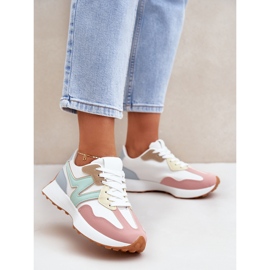 Tênis de tênis de sapatos esportivos multikolor rosa 2