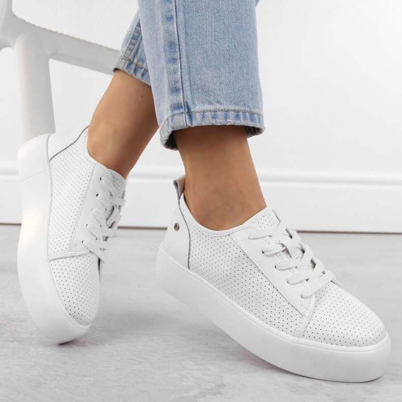 Filippo W PAW524 sapatos de couro branco 2