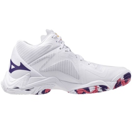 Mizuno Wave Lightning Z8 Mid V1GC240520 Sapatos brancos 1