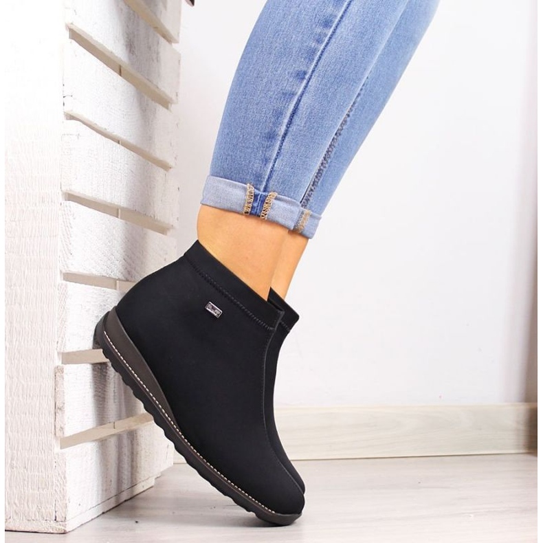 Botas femininas Black Rieker em 98251-00 preto 2