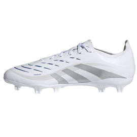 Adidas Predator League FG/MG ID1327 Sapatos brancos e prateados 1
