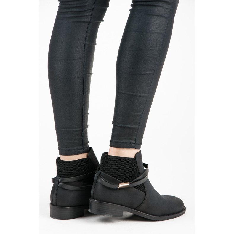 Vinceza Botas Jodhpur baixas preto 1