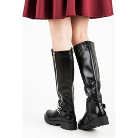 Seastar botas de rock femininas preto 1