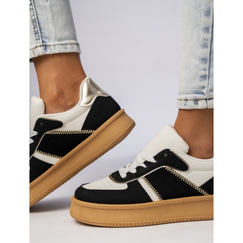 Tênis clássicos femininos no Platfom Black preto 2