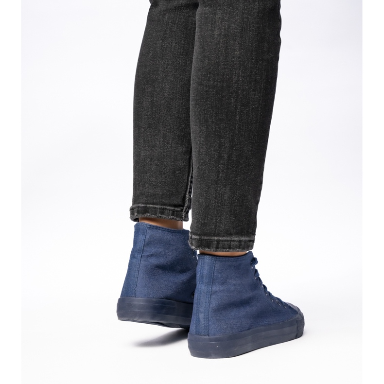 Tênis de jeans clássicos femininos azul 2