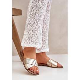 Lewski Shoes Sapatos Lewski de Leather feminina 3682 PLN dourado 2