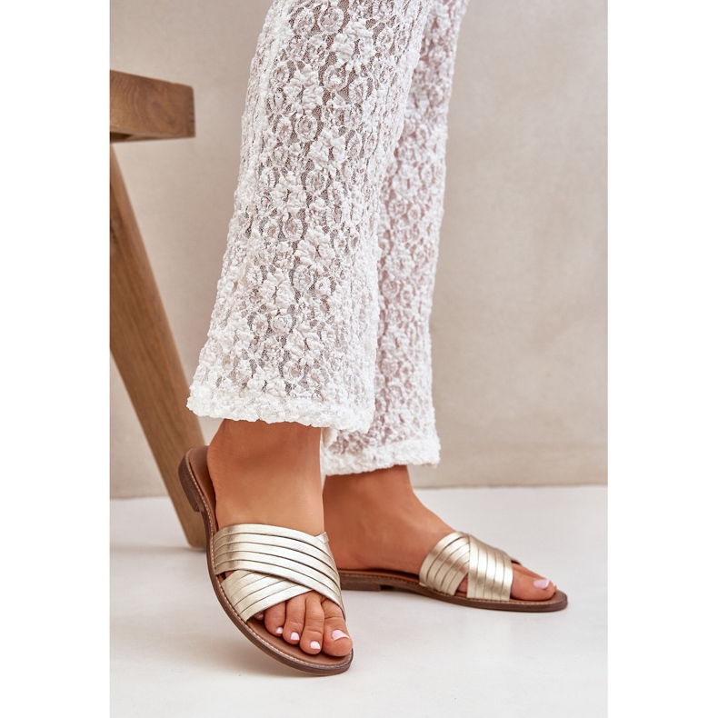 Lewski Shoes Sapatos Lewski de Leather feminina 3682 PLN dourado 2