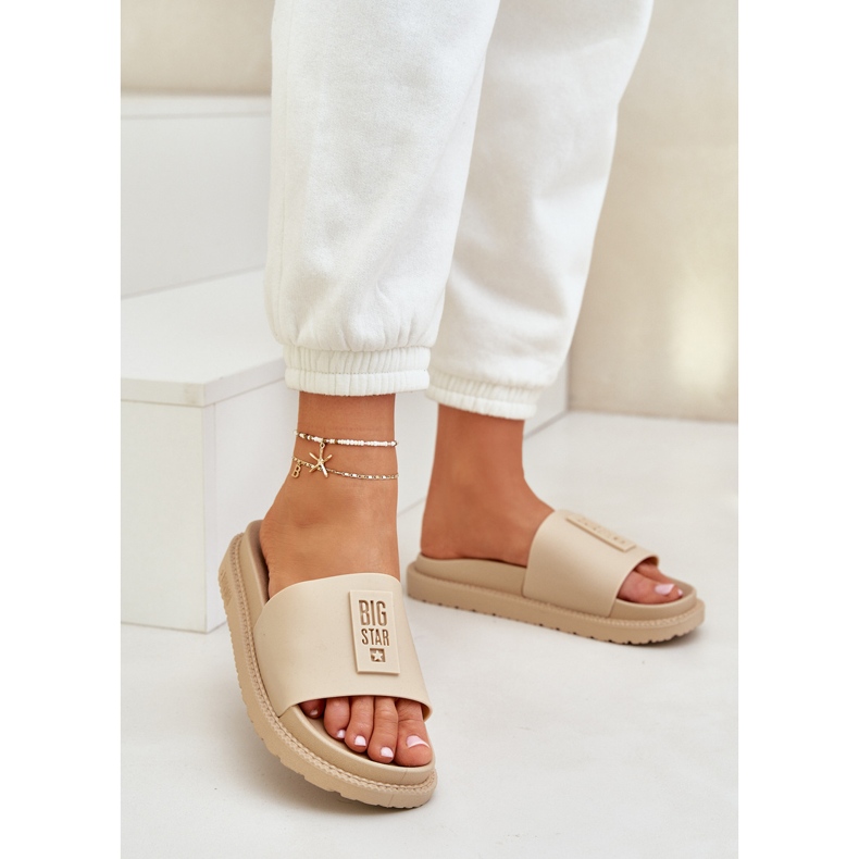 Slippers femininos Big Star ll274a210 bege 1