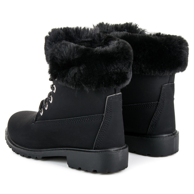 Queen Vivi Caçadores pretos com pelo 1