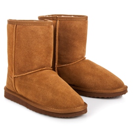 Coco Perla Botas de neve de couro para mulher marrom multicolorido 1