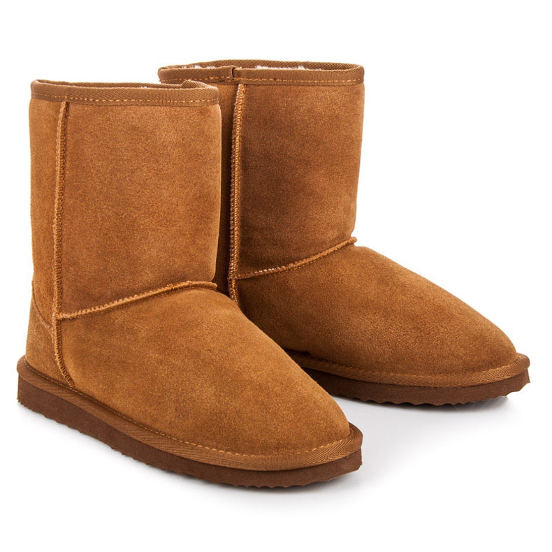 Coco Perla Botas de neve de couro para mulher marrom multicolorido 1