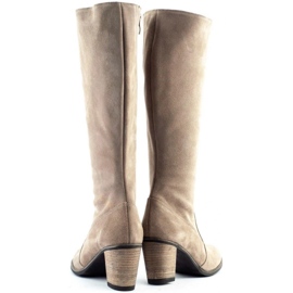 Olivier Botas quentes femininas em poste bege 4