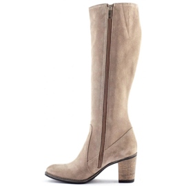 Olivier Botas quentes femininas em poste bege 1