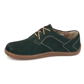 Olivier Sapatos de couro minimalista feminino Barefoot 1082 Nubuk verde escuro 1