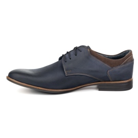 Sapatos Olivier 263GT, couro formal da Marinha azul 1