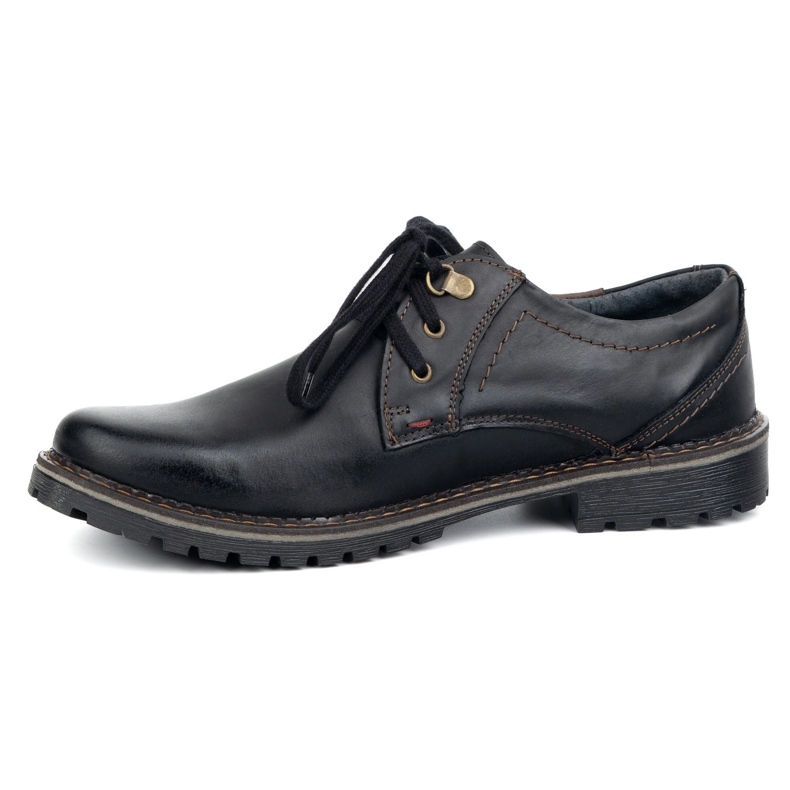 Sapatos de couro masculinos Olivier 312Gt Black preto 1
