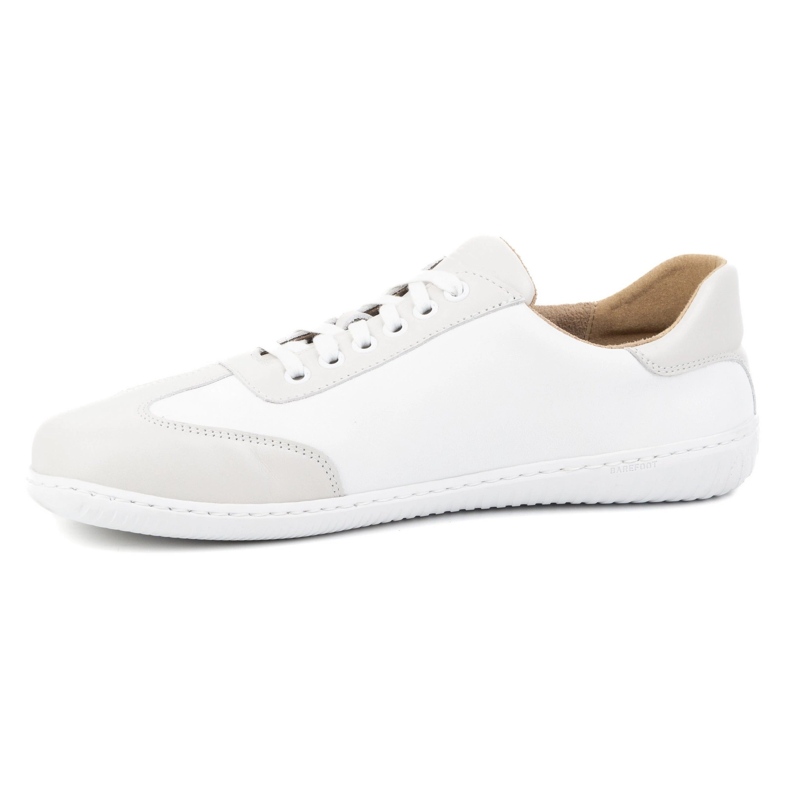 WASAK Sapatos de couro minimalista de pés descalços 0742w branco 2
