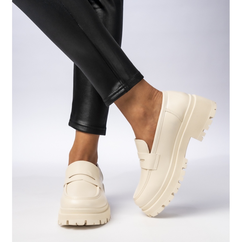 Mocassins femininos - cremoso Milano Beige 2