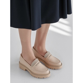 Mocassistas bege diamantes femininos 1