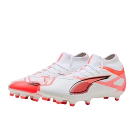 Puma Ultra 5 Play+ FG/AG 108168 01 Sapatos de futebol branco 1