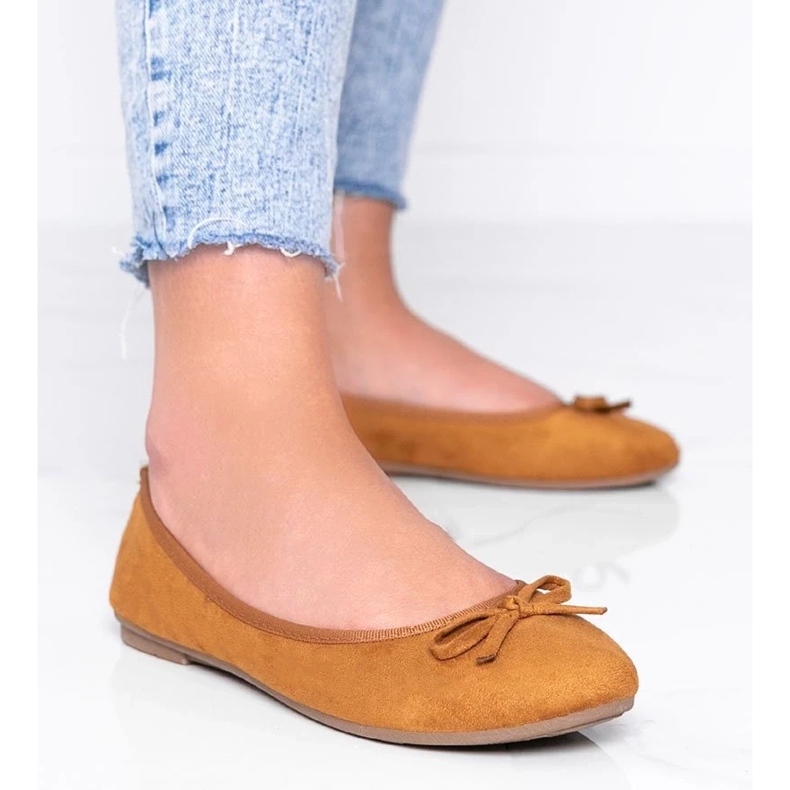 D/GMR Bailarinas castanhas com arco Angelina marrom 1