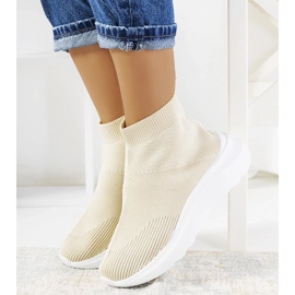 D/GMR Tênis cano alto bege Jennifer 1