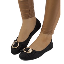 D/GMR Bailarinas pretas com fivela Ribero preto 1