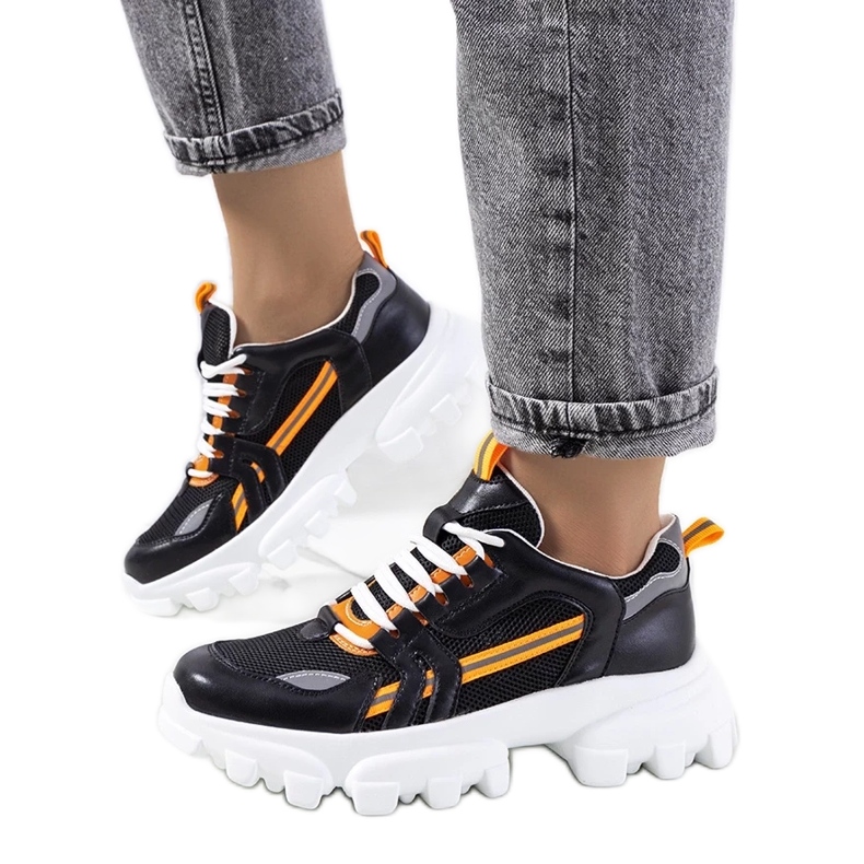 D/GMR Tênis Bernier para mulher negra preto 2