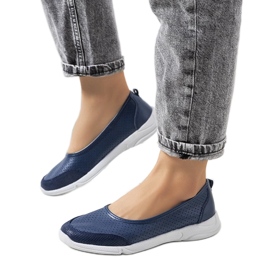 D/GMR Mirjam sapatilhas de couro azul marinho 1