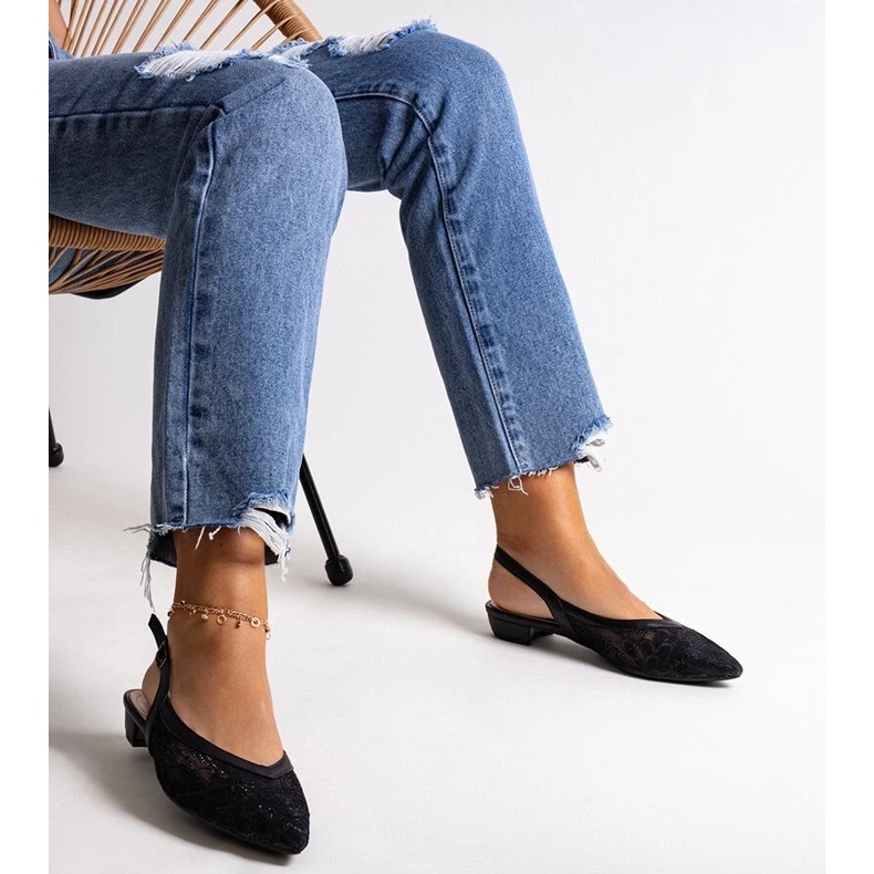 D/GMR Bailarinas de renda preta Marlioz preto 1