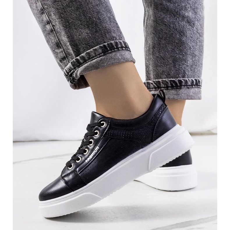 D/GMR Tênis preto em uma sola grossa da Louisiana 2