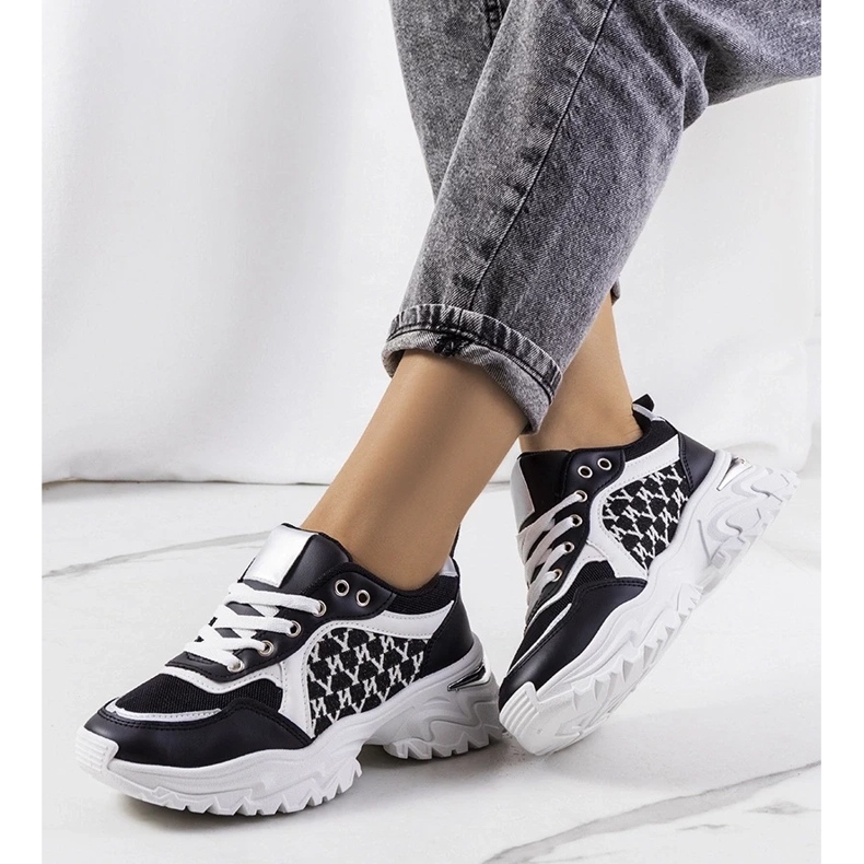 D/GMR Sapatilhas Florival de mulher preta e branca branco 2