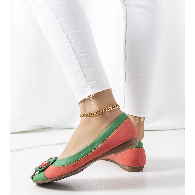 D/GMR Bailarinas verdes com laço da Eske 2