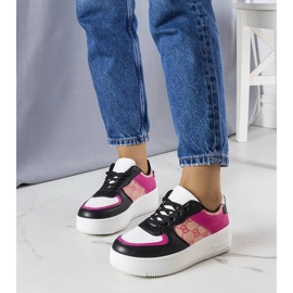 D/GMR Tênis feminino rosa e preto Luzia 1