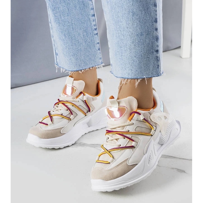 D/GMR Tênis bege de tecido misto Traci 1