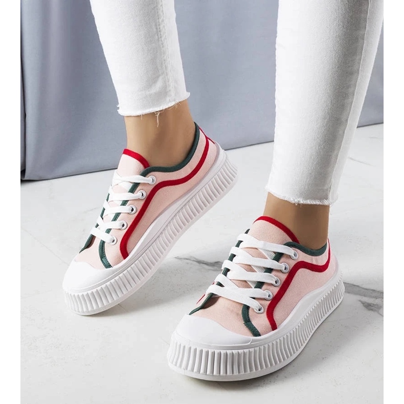 D/GMR Tênis plataforma rosa, Johanna. 1