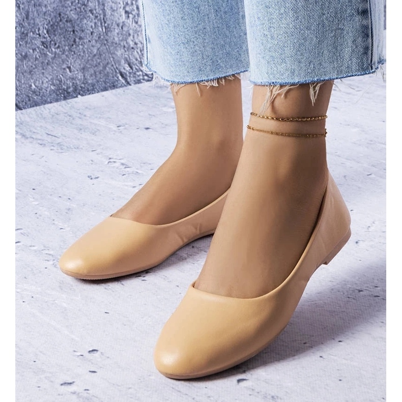 D/GMR Sabrinas bege com palmilha de couro Truchon 1